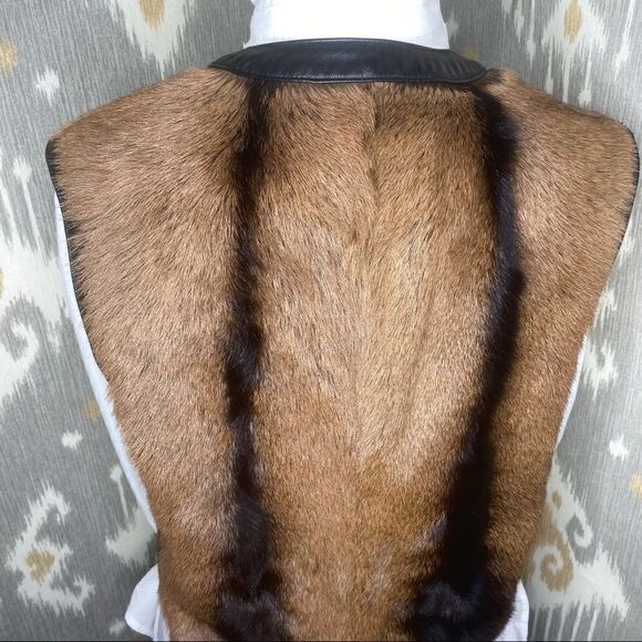 Ralph Lauren 2014 Pre Fall Ellery Goat  Shearling & Lamb Leather Trim Vest - Picture 6 of 16